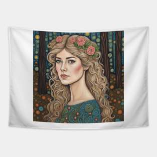 Rosamund Pike as a fairy in the woods Tapestry