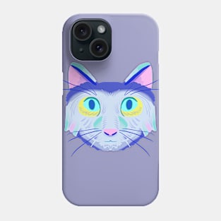 Cat Head Design Version 1 (blue scheme) Phone Case