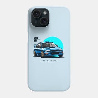 WRX sti illustration vector art Phone Case