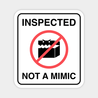 Funny Not a Mimic Sign Tableto RPG Magnet
