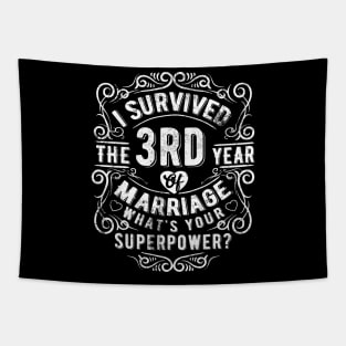 Funny Wedding Anniversary Gift 3 years Wedding Marriage Gift Tapestry