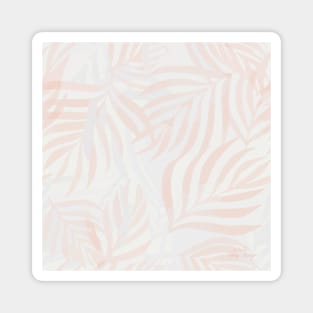 Pastel pink and gray palm leaves Magnet