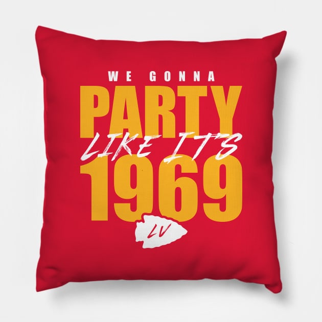 Kansas City - Party Like It's 1969 Pillow by bellamuert3