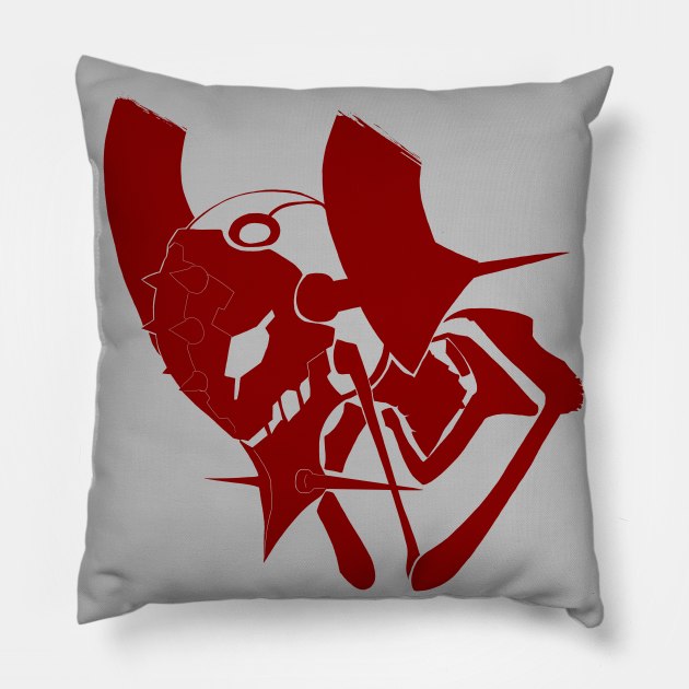 Face full of Metal and Terror Pillow by Jazzscorner