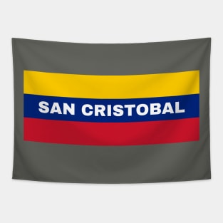 San Cristobal City in Venezuelan Flag Colors Tapestry