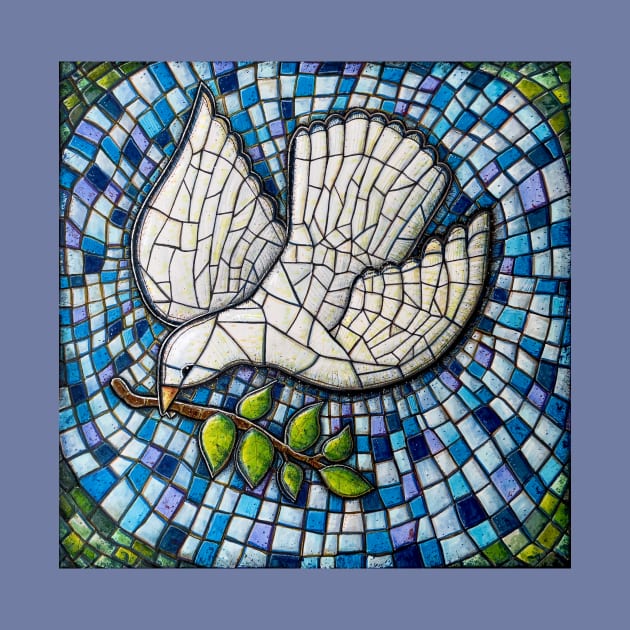 Mosaic Peace Dove by kpalana