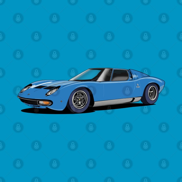 Lamborghini Miura in blu by Webazoot