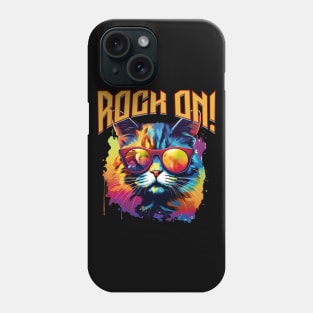 Cool Cat Rock On! Phone Case