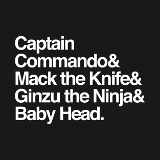 Names & Captain of Beat Em Ups T-Shirt