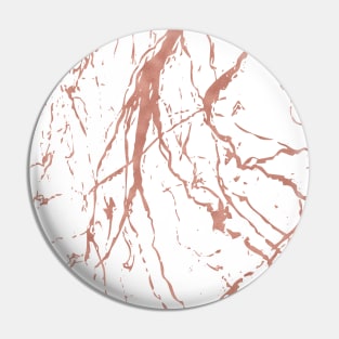 Rose Gold Marble Veins Pin