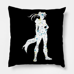 Paint Spatter Chun Li Pillow