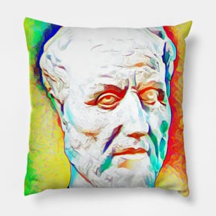 Plotinus Colourful Portrait | Plotinus Artwork 11 Pillow