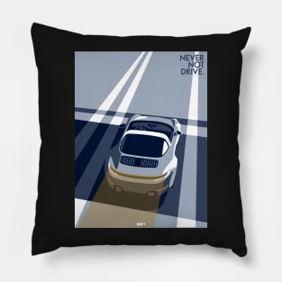 911 Targa: Never Not Drive (Blue) Pillow