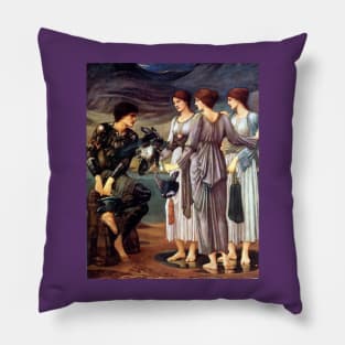 The Arming of Perseus - Edward Coley Burne-Jones Pillow