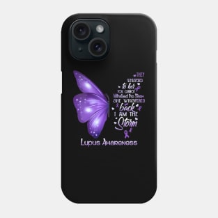 Womens the storm Lupus Awareness Butterfly Phone Case