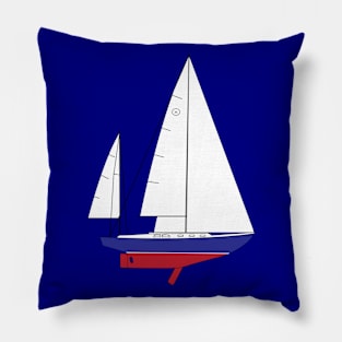 Hinckley Bermuda 40 Yawl Sailboat Pillow