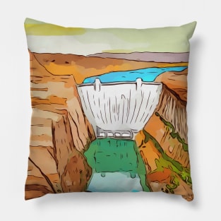 Hoover Dam on the Colorado River, on the Nevada-Arizona border Pillow