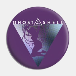 Ghost in the shell - silhouette 0.1 white Pin