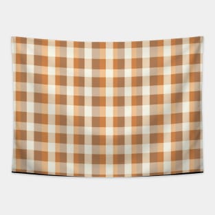 Earthy Autumn Fall Gingham Tapestry