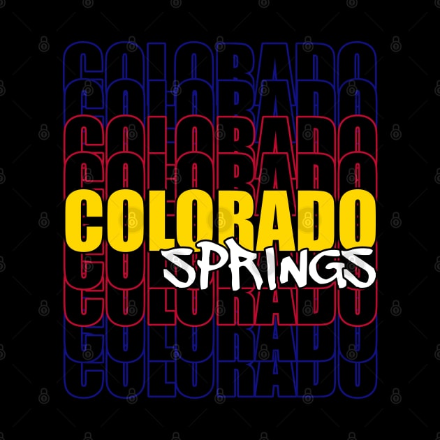 Colorado Springs Typography Flag by That5280Lady
