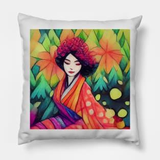 Japanese Woman Geisha - Enhance Creative Pillow
