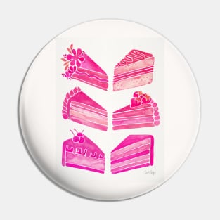 Pink Cake Slices Pin