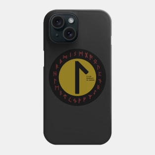 Yellow Laguz Futhark Rune Symbol Phone Case