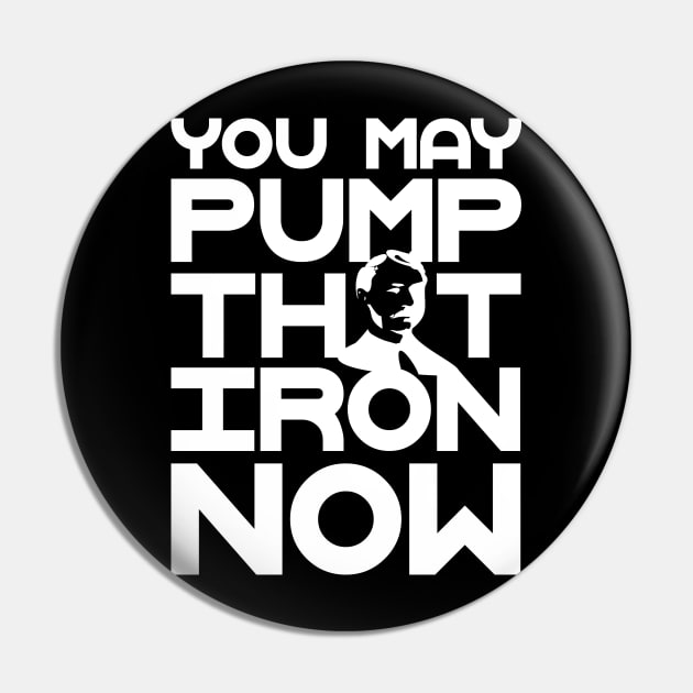 Pump the iron Bodybuilding fitness gift shirt Pin by KAOZ