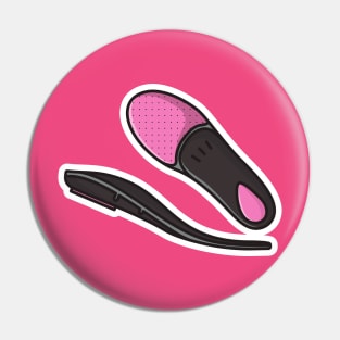 Comfortable Orthotics Shoe Insole, Arch Supports Sticker vector illustration. Fashion object icon concept. Insoles for a comfortable and healthy walk sticker design icon with shadow. Pin