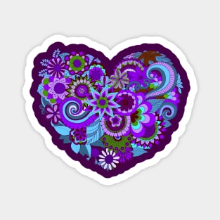 Flower Power Hippy Love Magnet