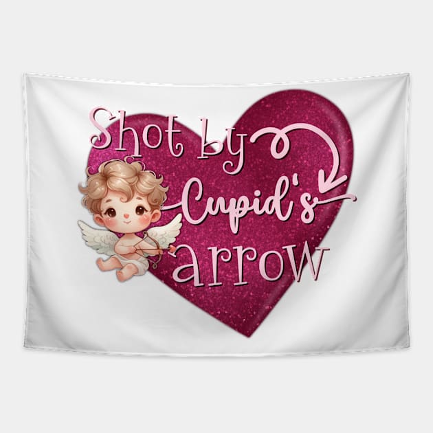 Shot by Cupid's arrow Tapestry by PrintAmor