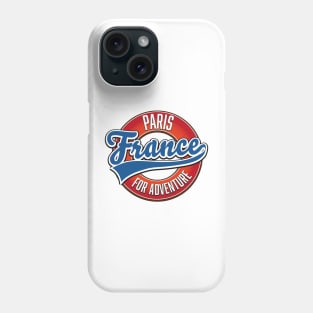 Paris France "For Adventure" vintage style logo Phone Case