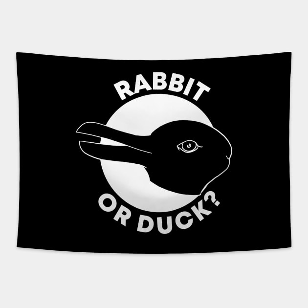 Rabbit or Duck Tapestry by polliadesign