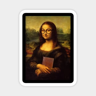Mona Lisa with Book Magnet