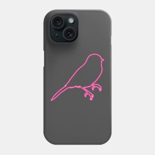 80s Retro Neon Sign Chickadee Phone Case