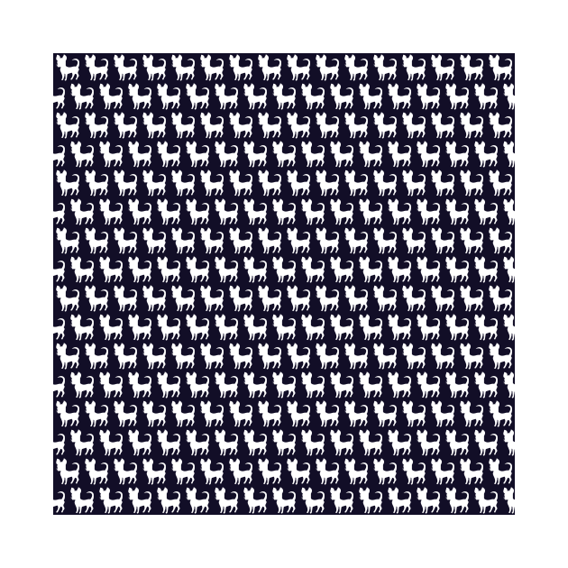 Chihuahua silhouette print (mini) navy blue by bettyretro