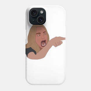 Woman yelling Phone Case