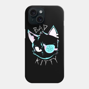 Bad Kitty White Font Phone Case