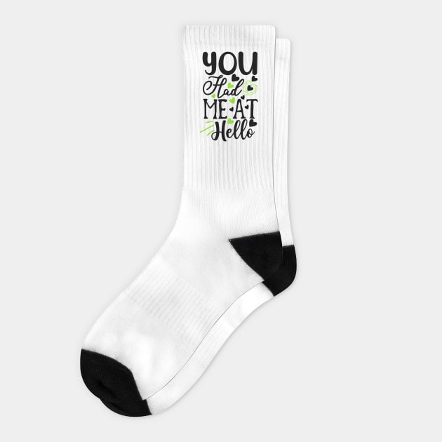 You-Had-Me-At-Hello Socks by TEENIE DESIGN