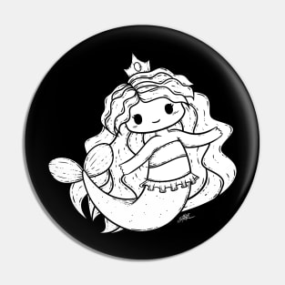 Cute Mermaid Illustration Pin