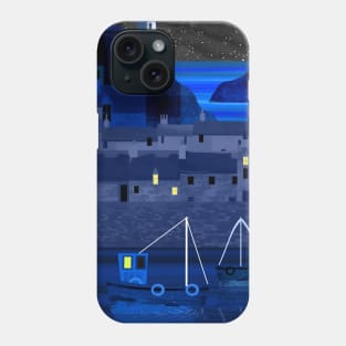 Fishing Town at Night Phone Case