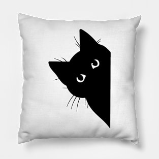 Black Cat Funny Cat Tee Gifts For Cat Lover Men Women Kids Pillow