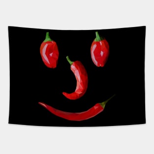 Spicy Red Chili Face Tapestry