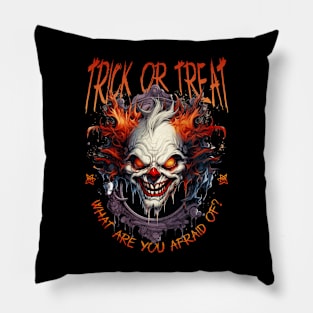 Trick or Treat Halloween Clown Pillow