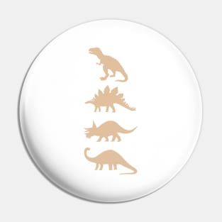 Minimalist Dinosaur in Bronze Pin