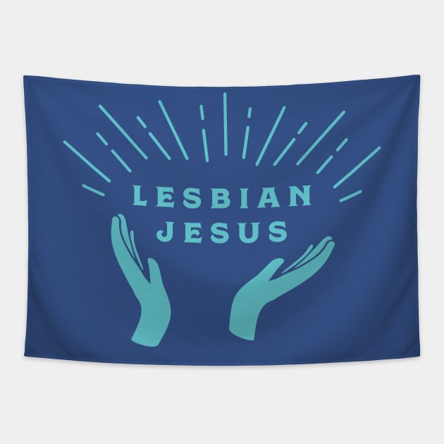 Lesbian Jesus Tapestry by lezhangoutpod