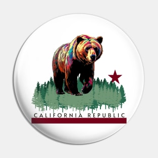 The Republic Bear in California Pin