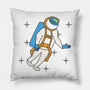 Astronaut Floating In Space Pillow