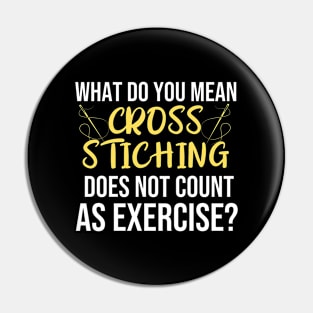 Funny Cross Stitching Pin