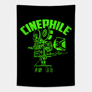 Cinephile Quote / Retro Cinema Camera Tapestry